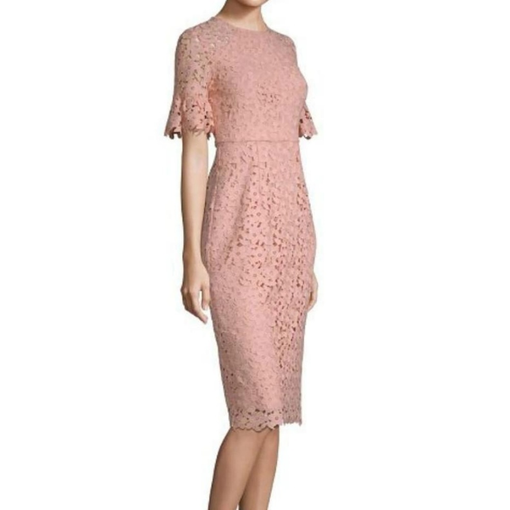 Shoshanna Pink Alberti Short-sleeve Sheath Dress - Picture 2 of 6